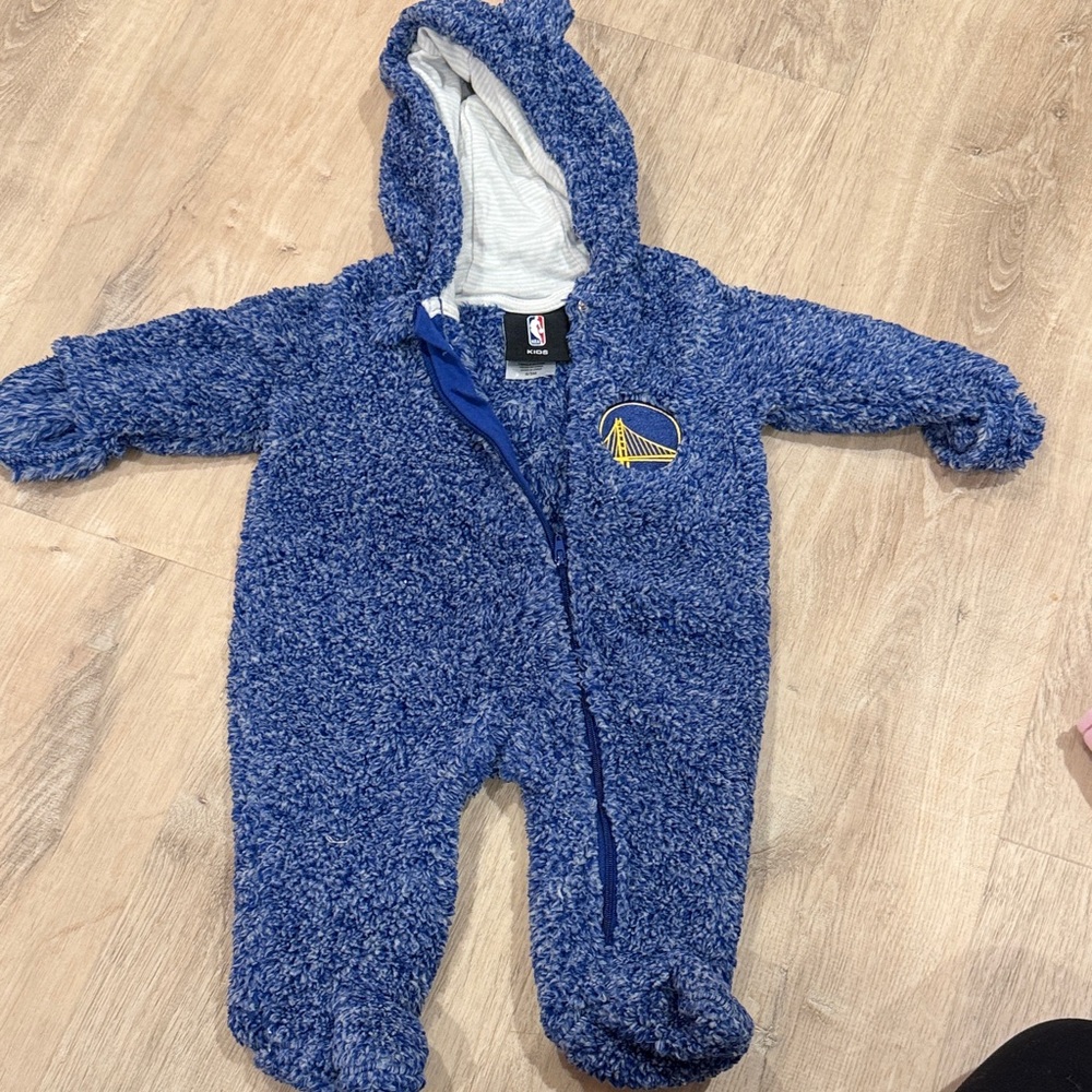 NBA Blue Fleece GSW ZIP UP